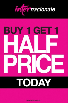 Hotter buy one on sale get one half price